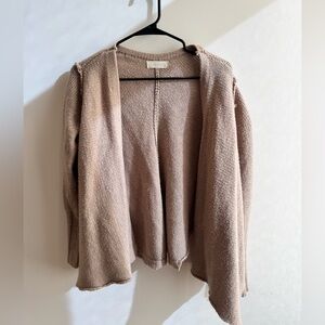 Altar'd State Women's Beige Open-Front Cardigan